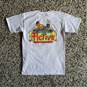 Active Ride Shop Tee Shirt White Short Sleeve Bikini Girl Graphic Men’s Small